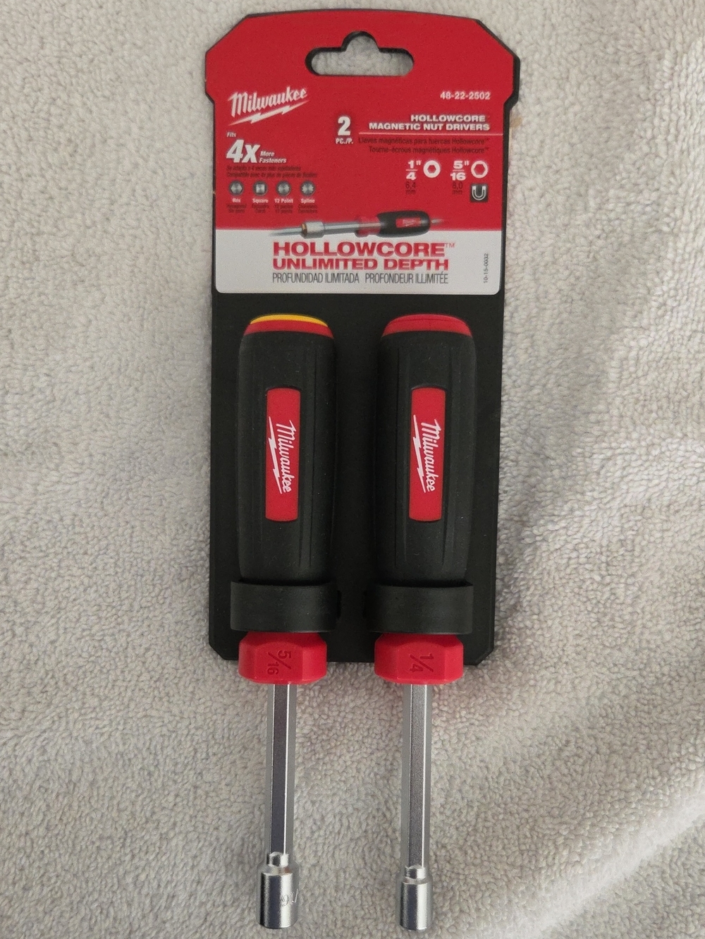 Milwaukee Red and Black Hollowcore Magnetic Nut Driver Set, 2-Piece